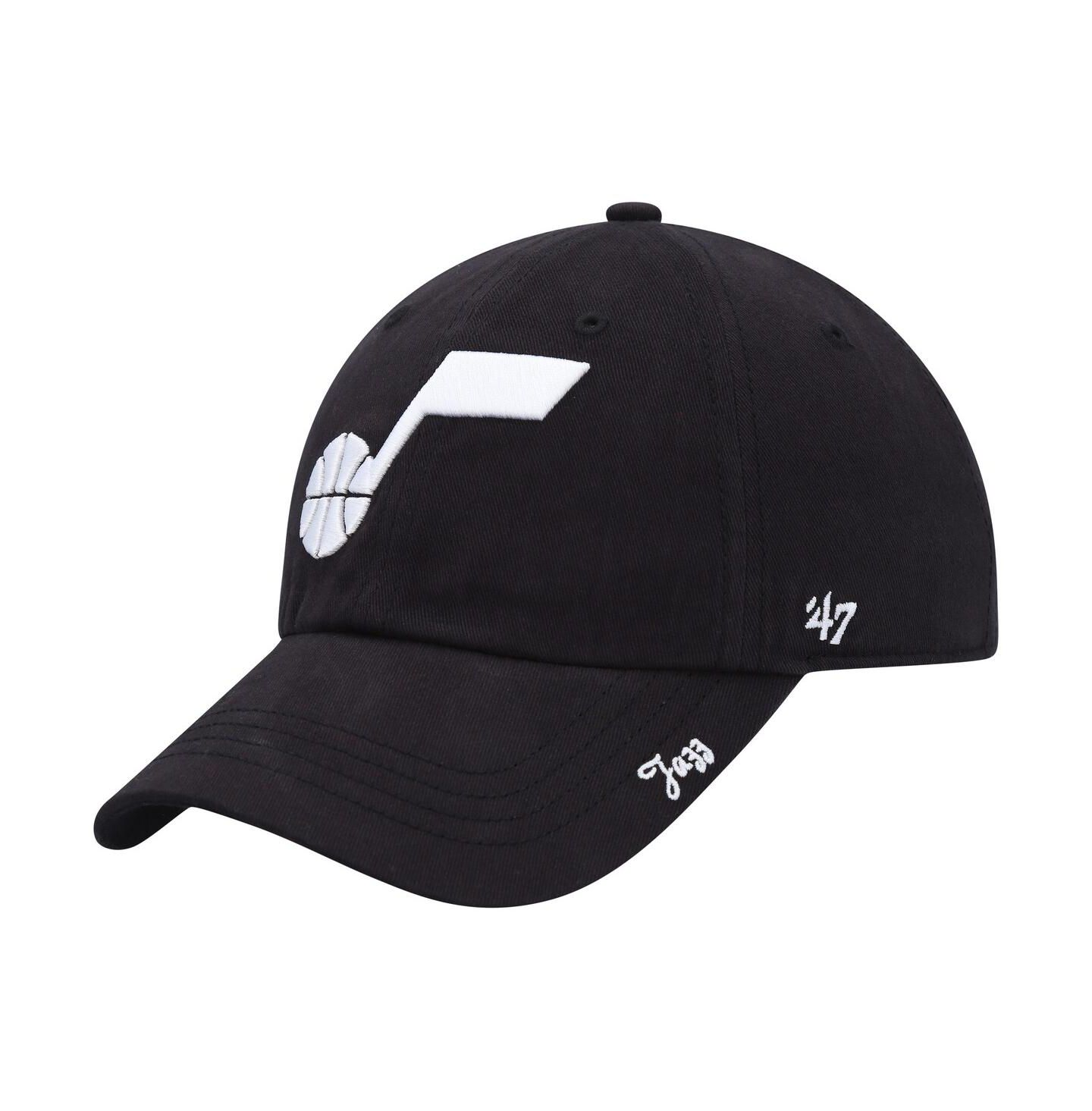 Женская кепка '47 Brand Black Utah Jazz Miata Clean Up Adjustable Hat — фото 1