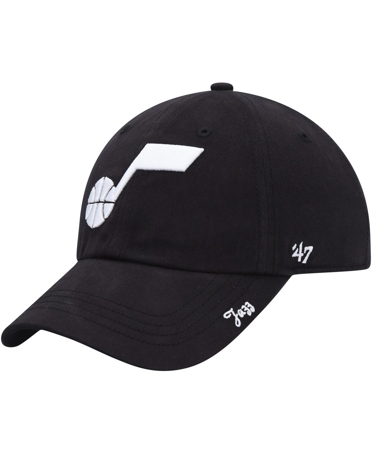 47 Brand Women's ' Black Utah Jazz Miata Clean Up Adjustable Hat