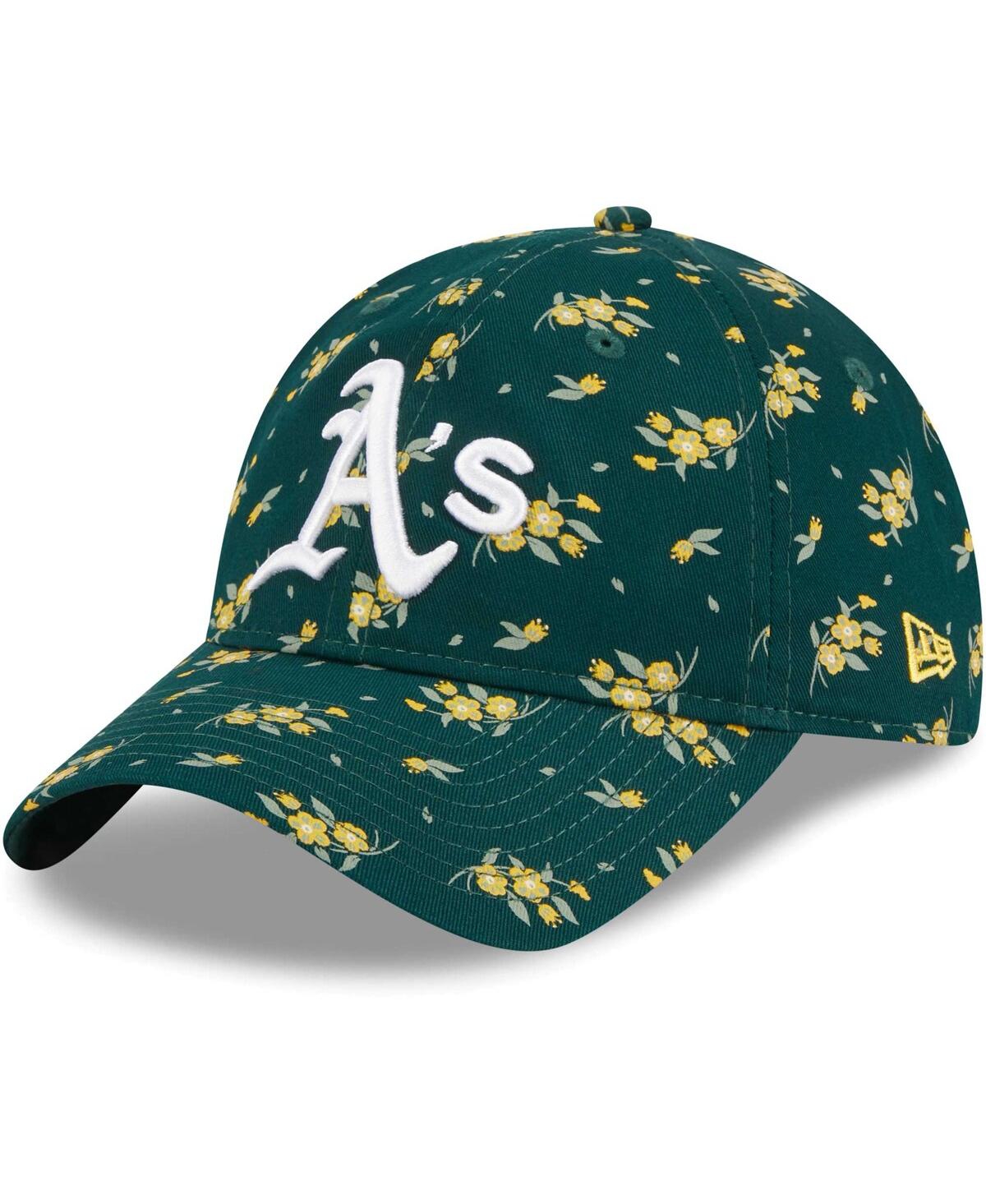 Shop New Era Big Boys And Girls  Green Oakland Athletics Bloom 9twenty Adjustable Hat