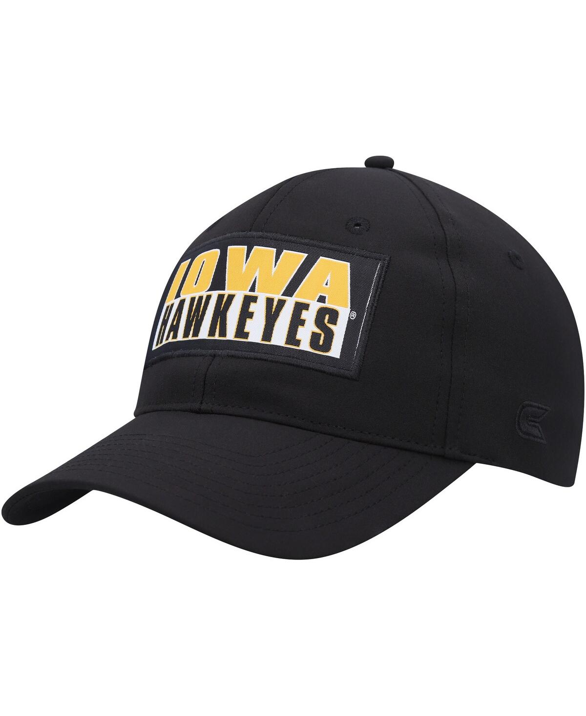 Men's Colosseum Black Iowa Hawkeyes Positraction Snapback Hat - Black