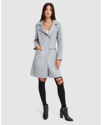 Women NEW FIT Last Chance Wool Blend Moto Coat