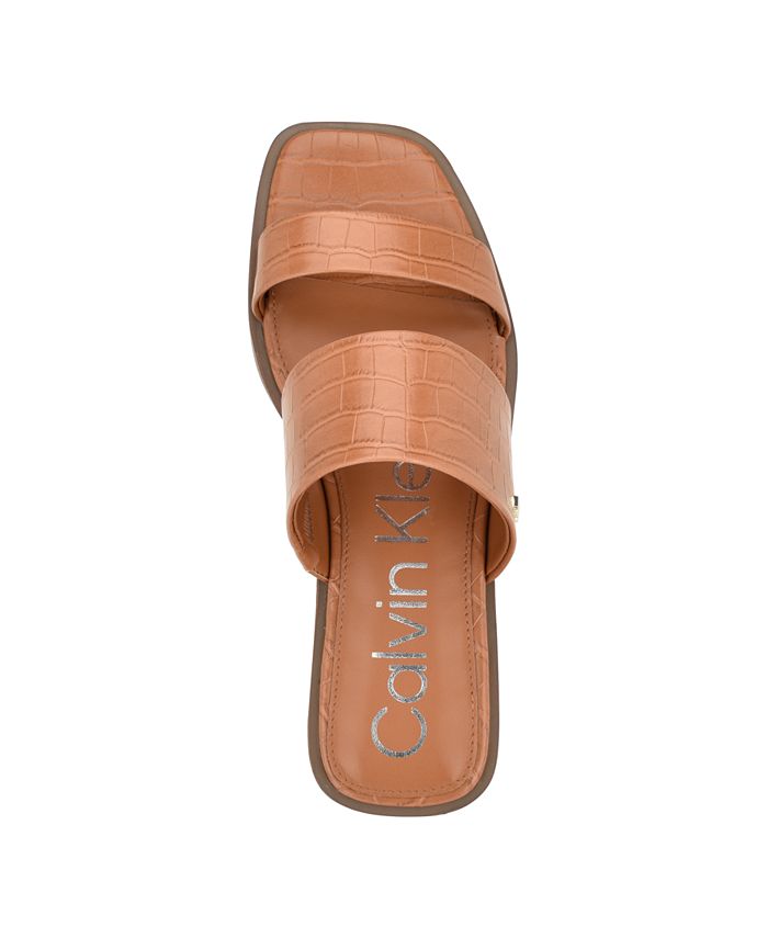 Calvin Klein Women s Mellac Open Toe Casual Flat Sandals Macy s