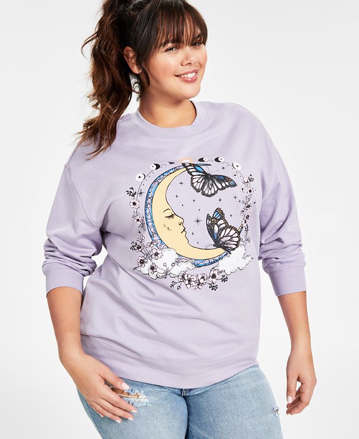 Moon sales print sweatshirt