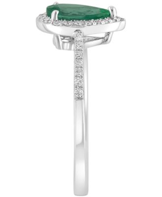 EFFY&reg; Emerald (7/8 ct. t.w.) & Diamond (1/6 ct. t.w.) Ring in 14k Gold (Also available in 	14k White Gold)