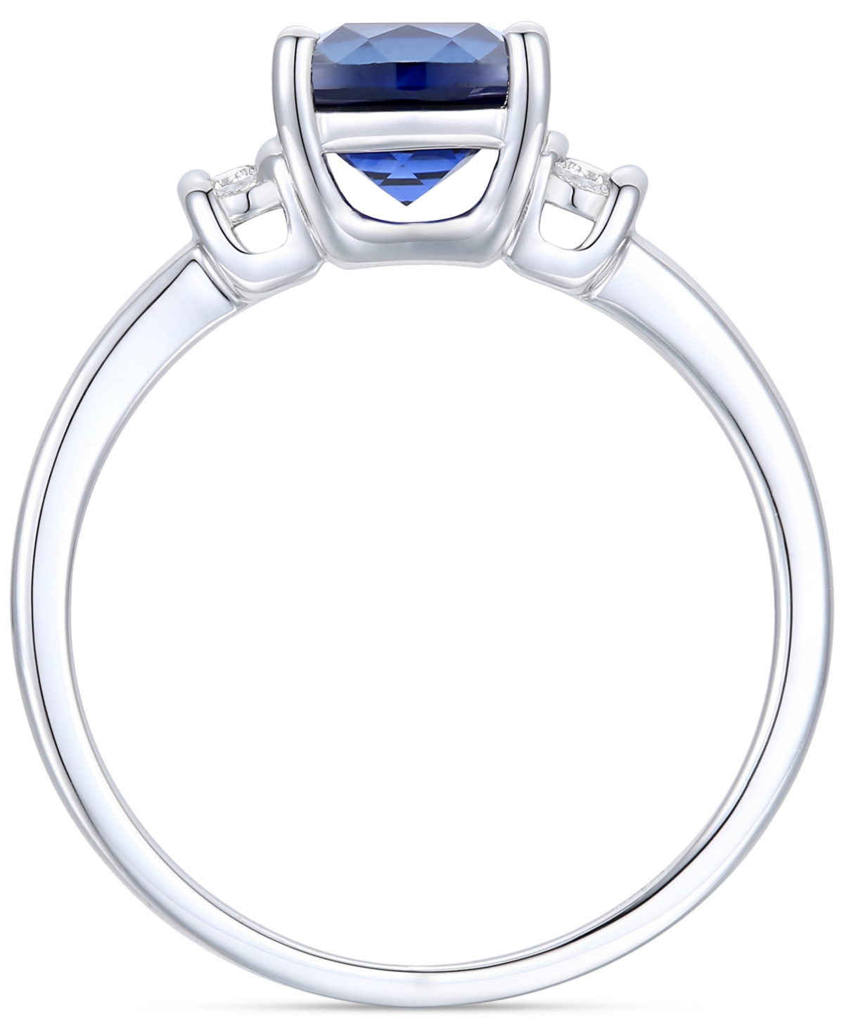 Amethyst (1-1/3 ct. t.w.) & Lab-Grown White(1/10 ct. t.w.) in 14k Gold-Plated Sterling Silver (Also in Additional Gemstones) - Sapphire