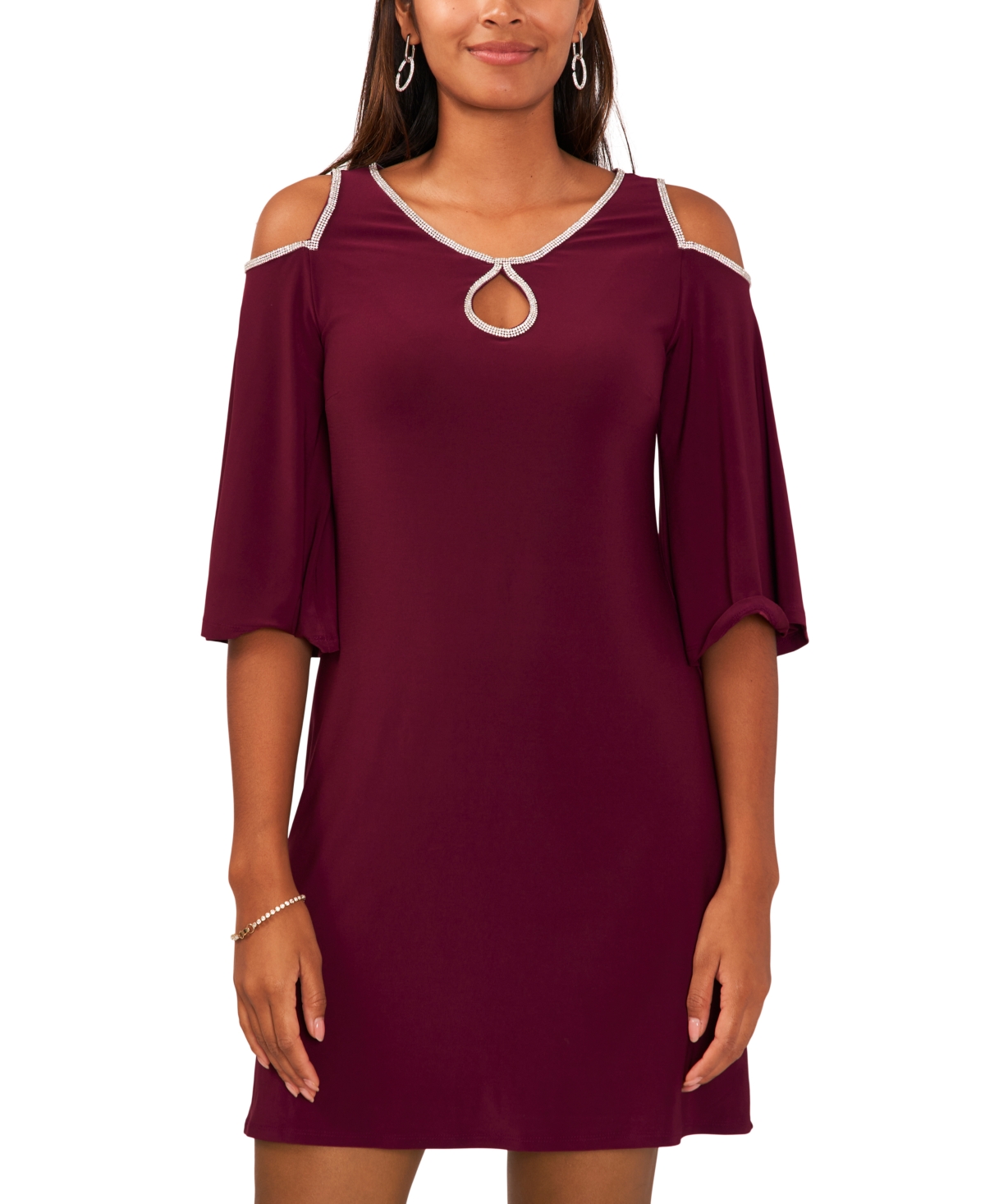 Msk embellished cold shoulder dress 2025