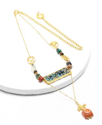 18k Gold-Plated Donyshee Statement Necklace, 24" + 10" extender