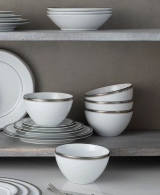 Charlotta Platinum 30-Piece Dinnerware Set, Service For 6