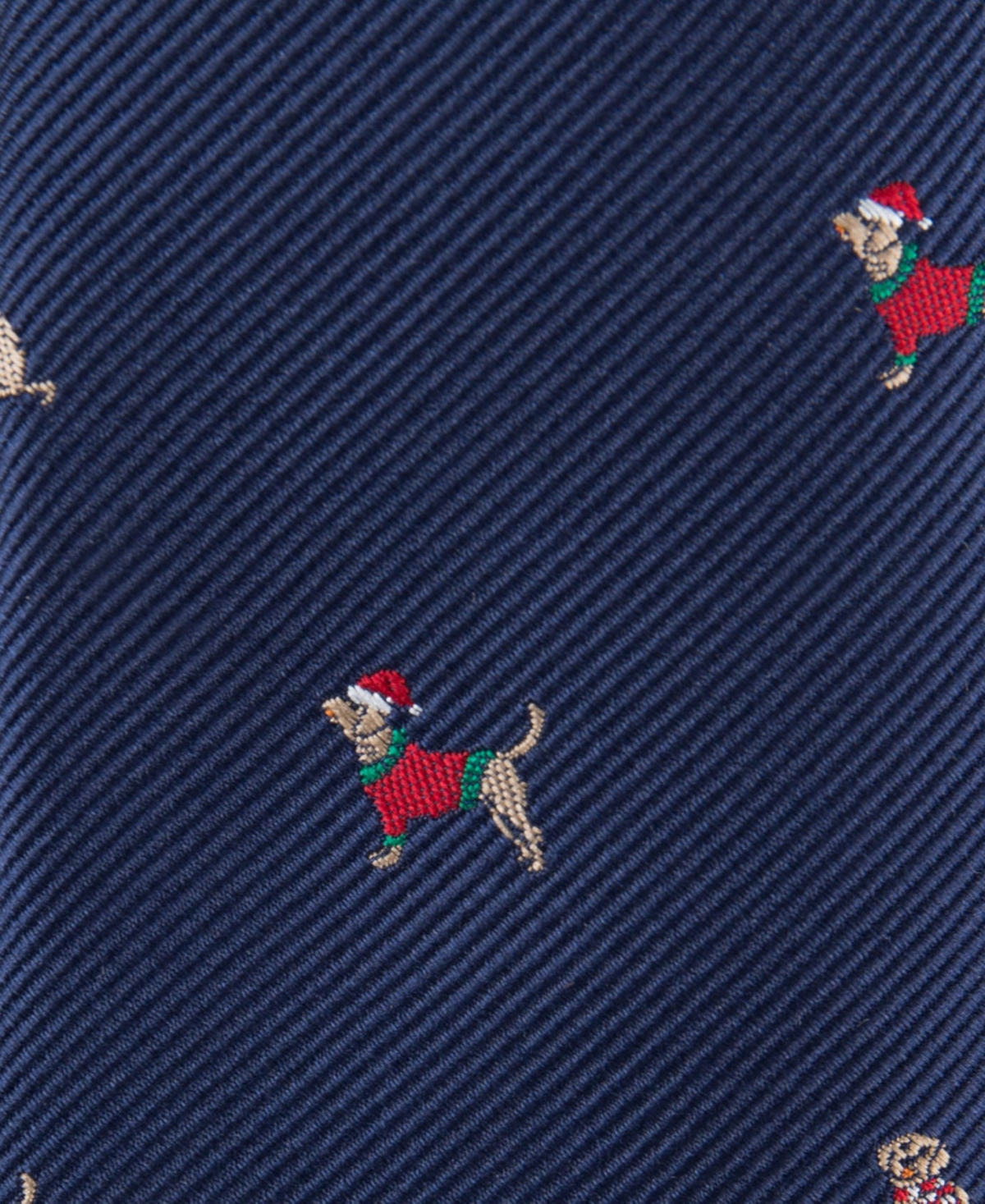 Shop Tommy Hilfiger Boys Holiday Dog Print Pre-tied Zipper Necktie In Navy
