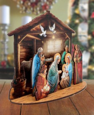Nativity Scene Village 12" Christmas Nativity Mantel Decor G. DeBrekht