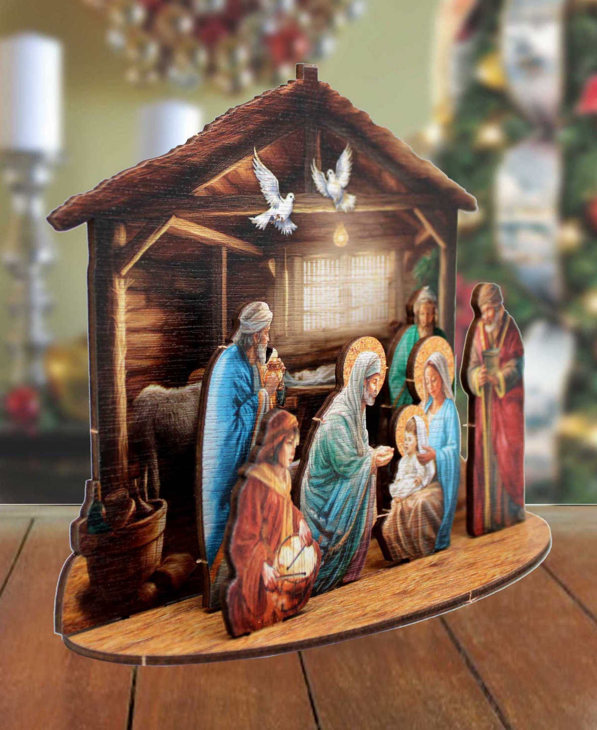 Designocracy Nativity Scene Village 12" Christmas Nativity Mantel Decor G. Debrekht In Multi Color