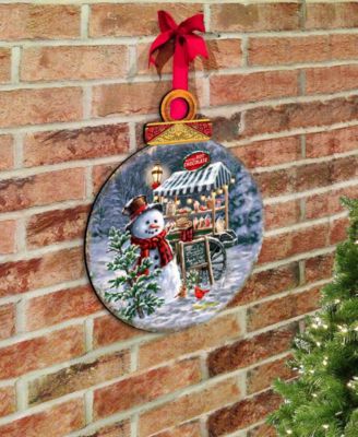 Hot Chocolate Stand Christmas Door Decor Wooden Wall Decor D. Gelsinger