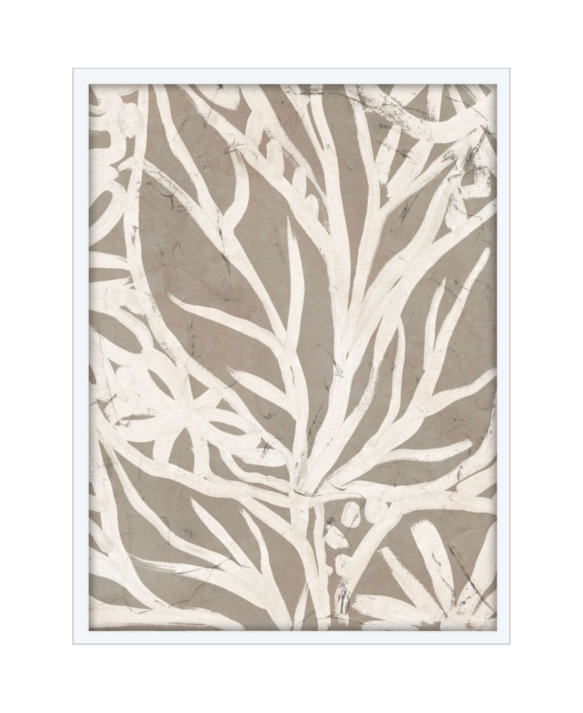 Paragon Picture Gallery Mudcloth Foliage Ii Framed Art In Beige