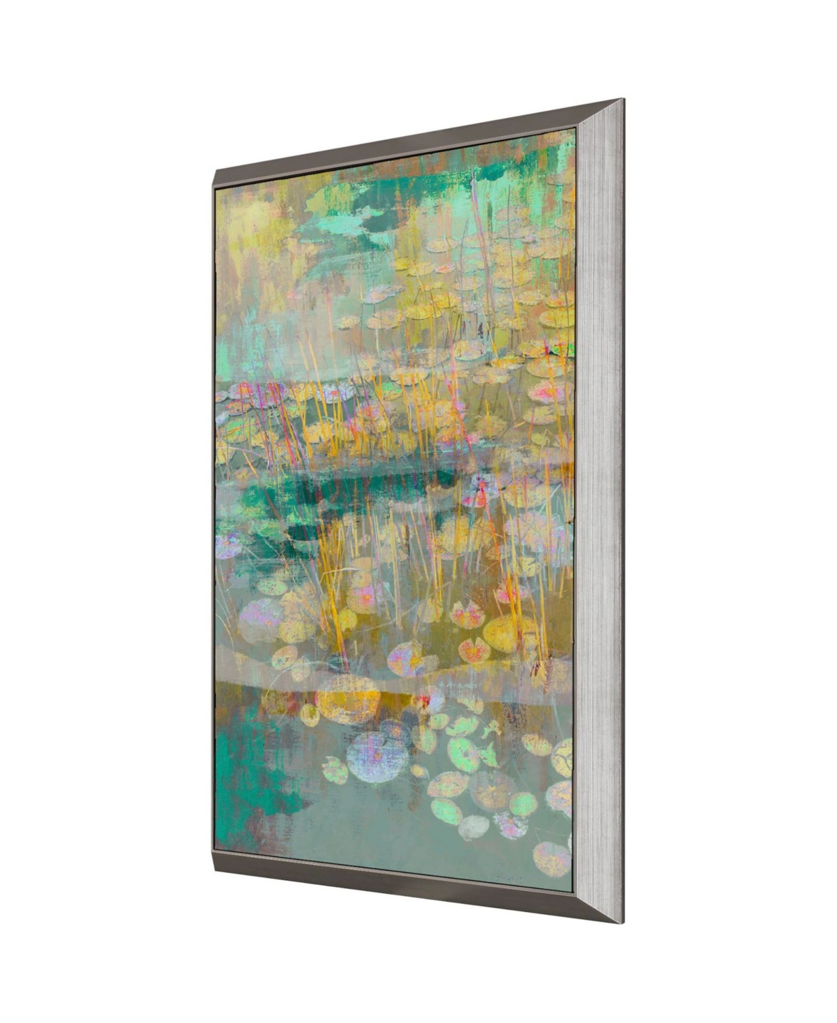 Shop Paragon Picture Gallery Reeds And Lilies I Framed Art In Turquoise