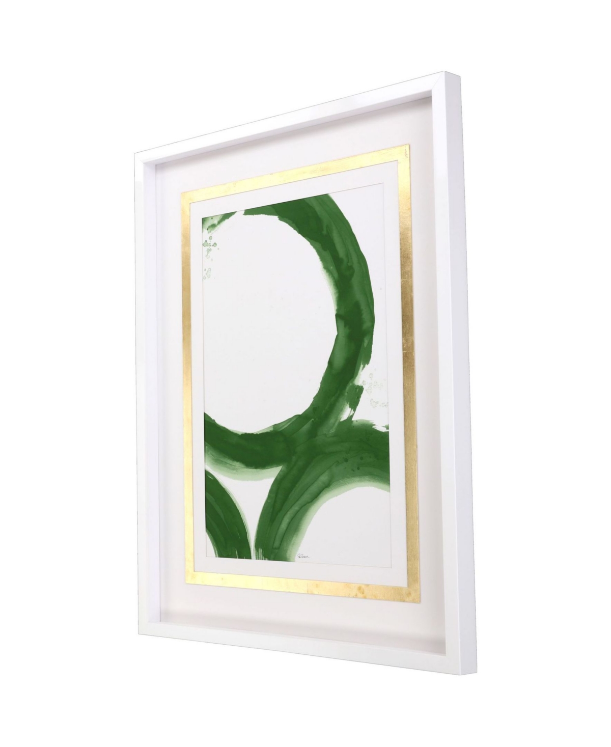 Shop Paragon Picture Gallery Rings Of Water I Framed Art In Green