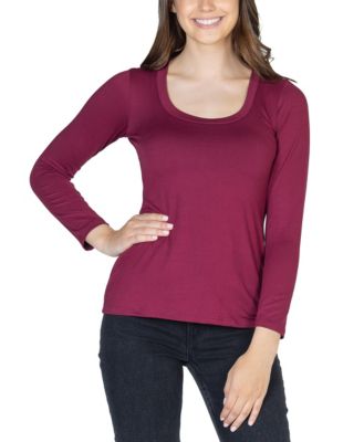Women's Long Sleeve Scoop Neck Top