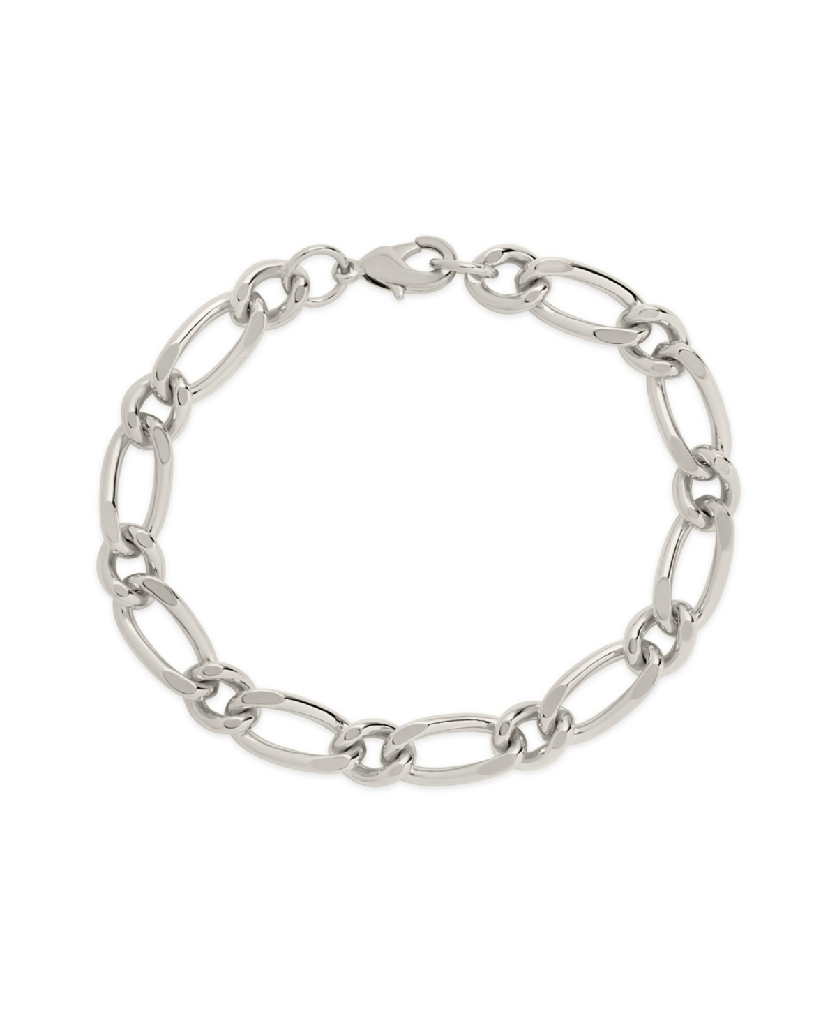 Sterling Forever 14k Gold Plated Or Rhodium Plated Amoura Link Bracelet In Silver