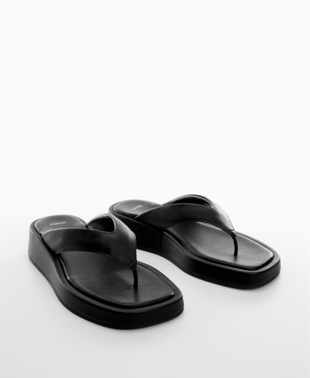 Shop Mango Women's Platform Strap Sandals In Black