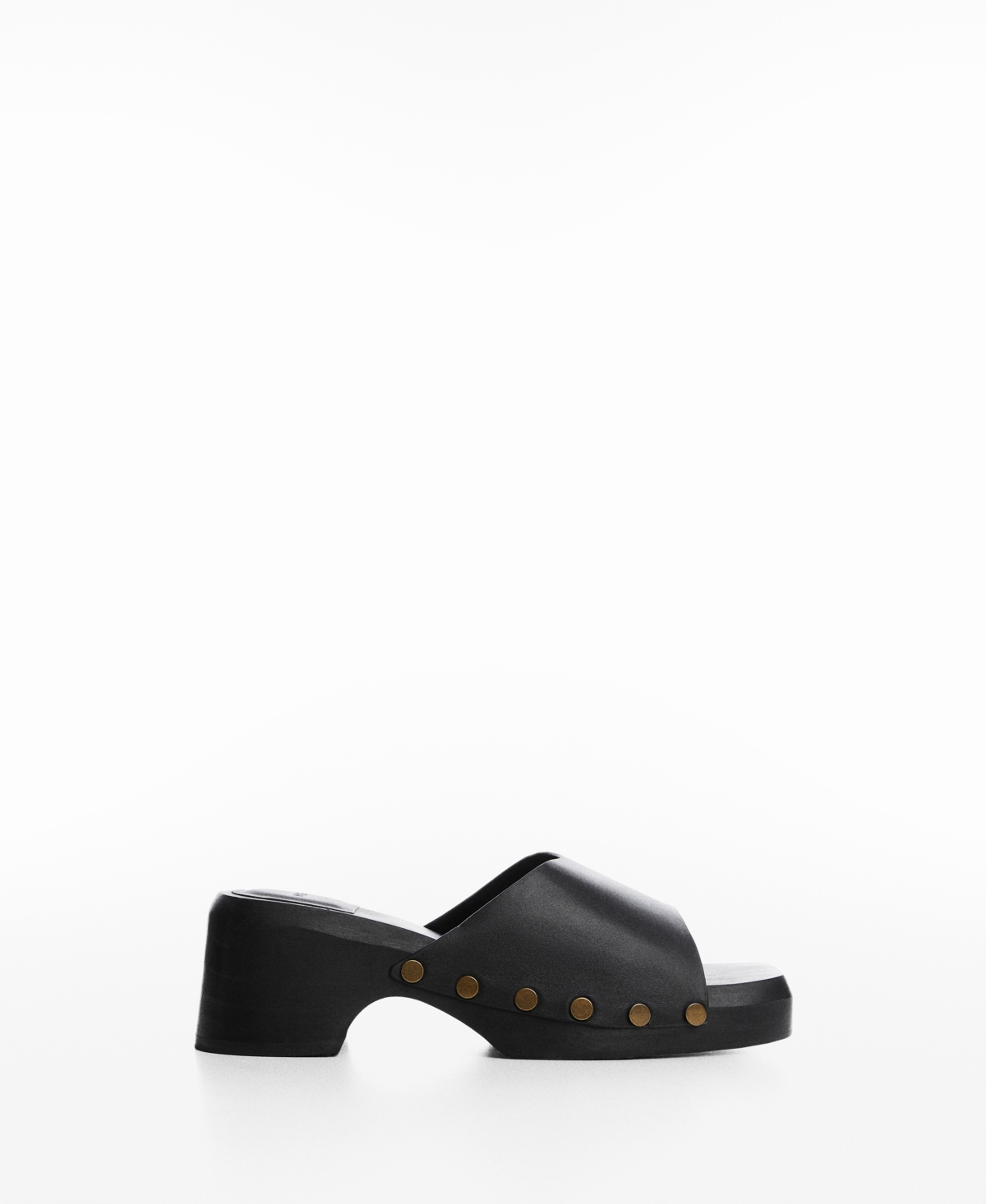 Mango Women's Studded Leather Clogs