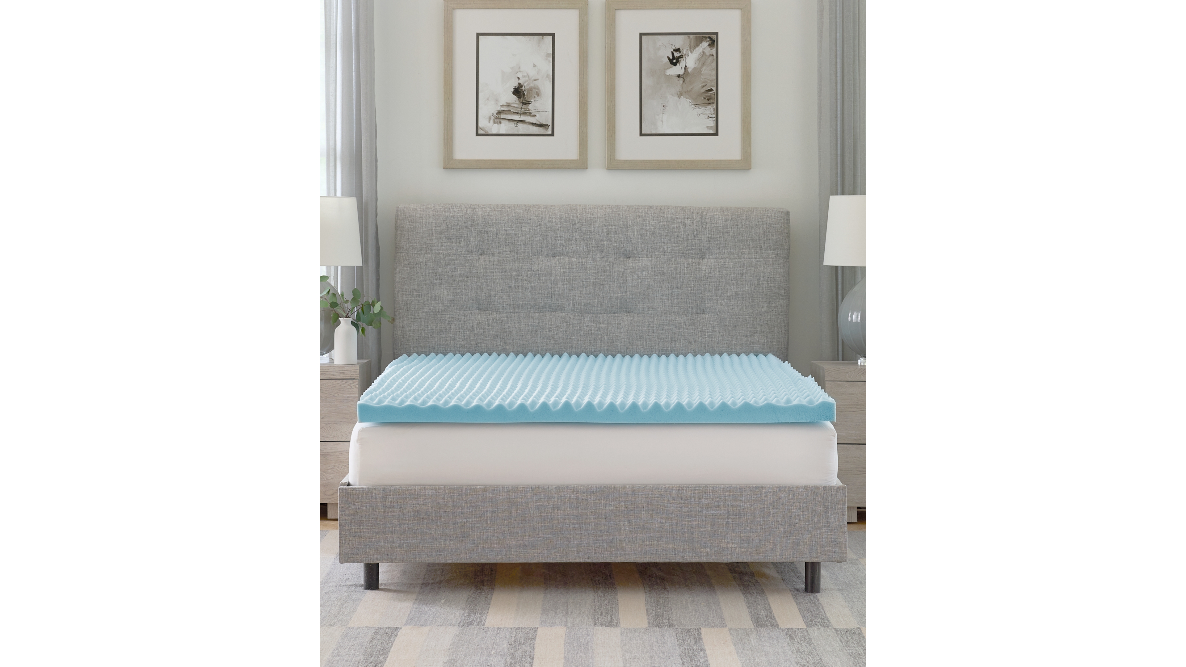 ProSleep 2.5" Gel-Infused Convoluted Memory Foam Mattress Topper, Twin Xl