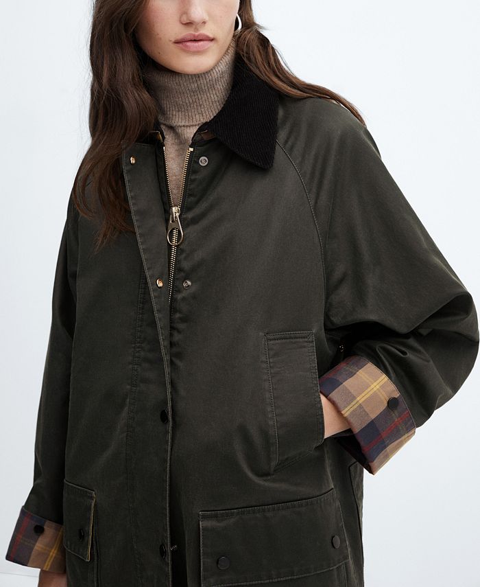 MANGO Women's WaxedEffect Parka Macy's