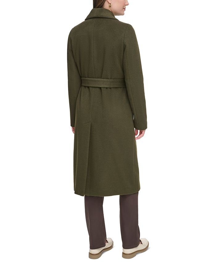 Calvin Klein Women's Wool Blend Belted Wrap Coat - Macy's