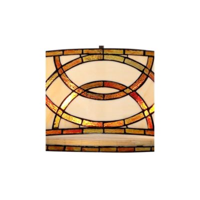 Circles Pendant Chandelier with 3-Light Farmhouse Rustic Art Glass Fixture