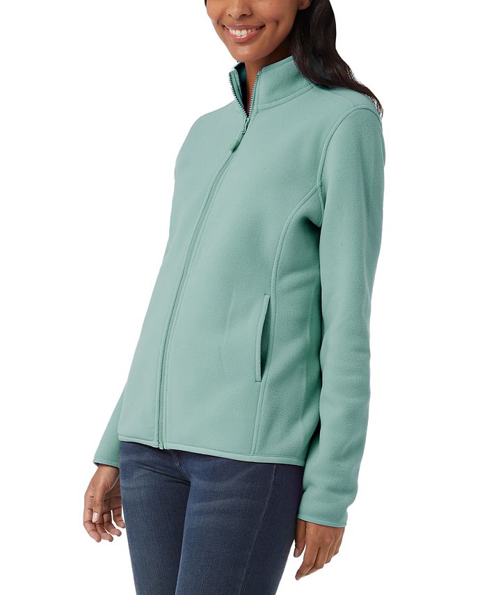 Women's full zip mock neck sweatshirt clearance