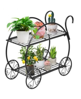 Heavy Duty Metal Flower Cart Plant Stand