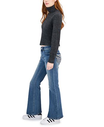 Dollhouse Juniors High Rise Bootcut Embellished Pocket Jeans Macy s