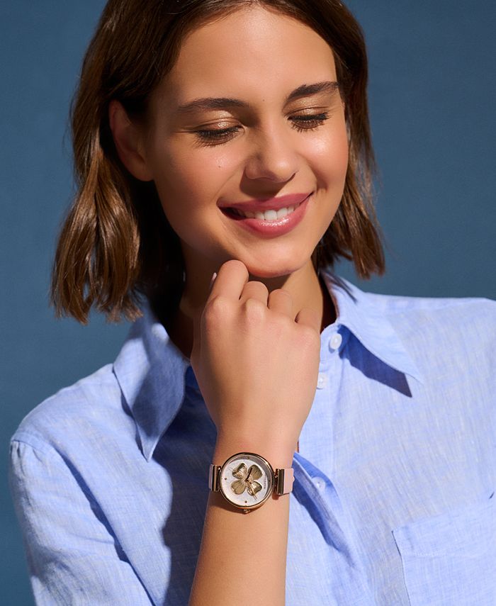 Olivia Burton Gray Artificial Leather Dress Watch main image 1
