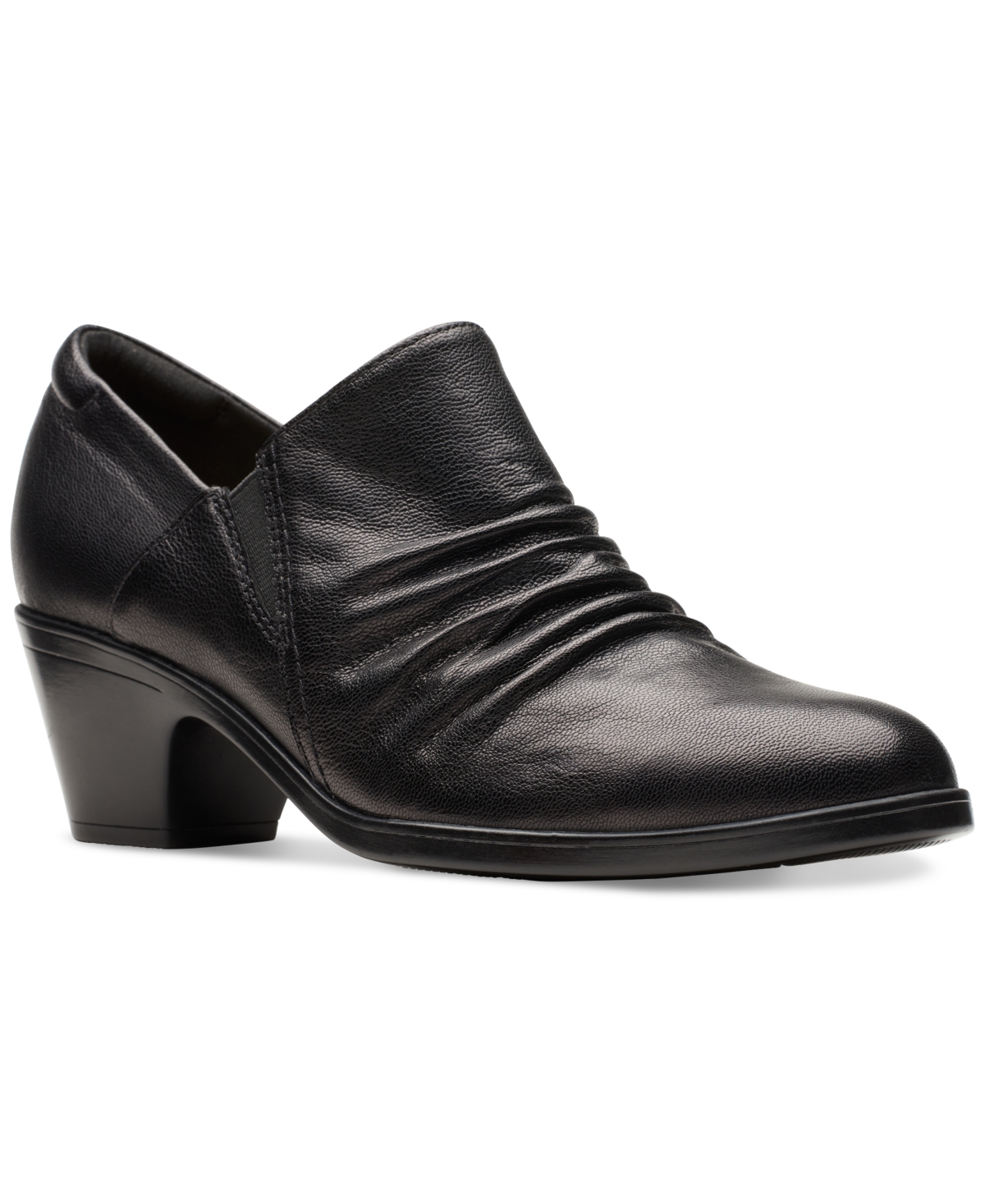 Shop Clarks Women's Emily 2 Cove Ankle Booties In Black Leather