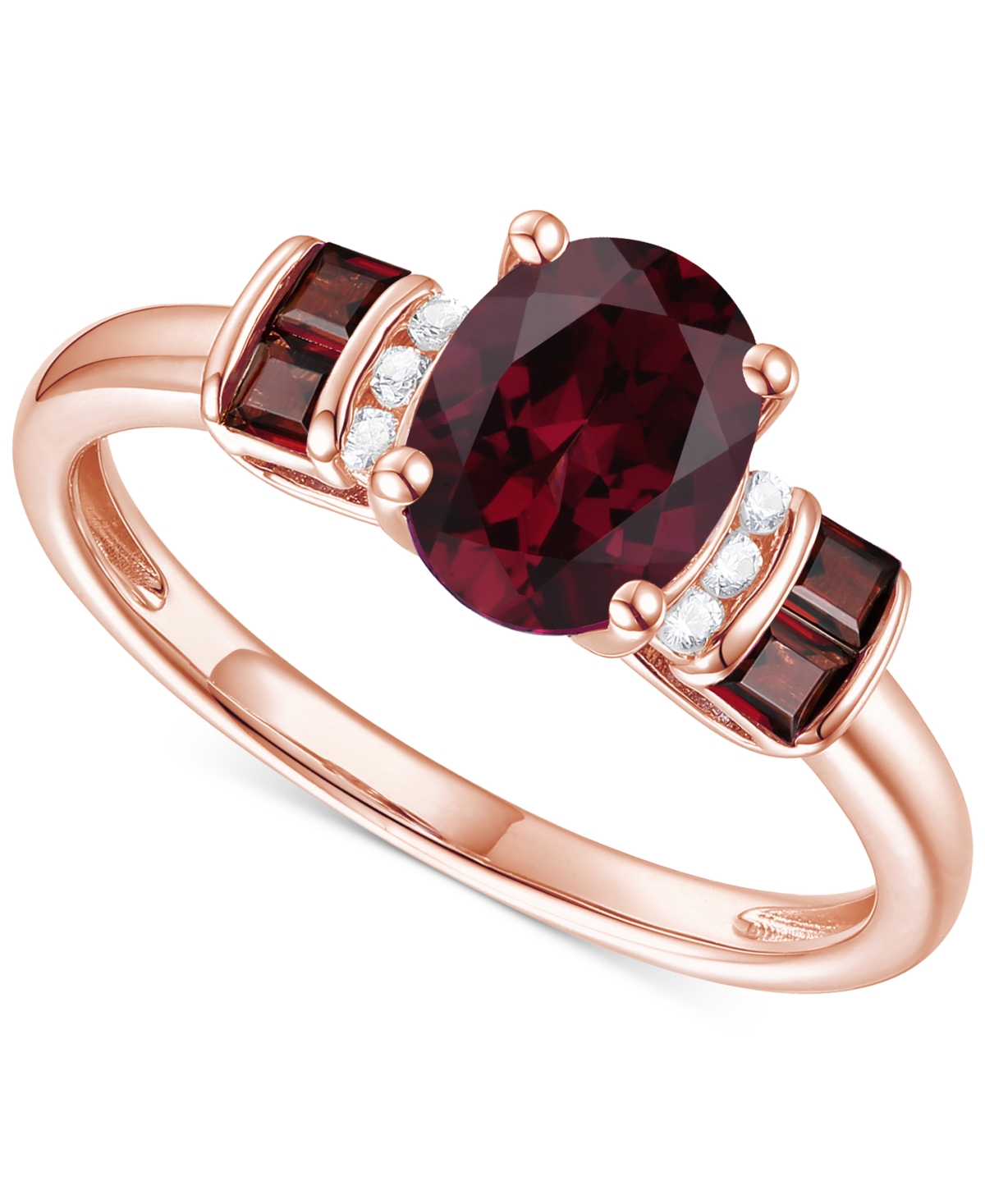 Amethyst (1-1/2 ct. t.w.) & Lab-Grown White Sapphire (1/20 ct. t.w.) Statement Ring in 14k Gold-Plated Sterling Silver (Also in Additional Gemstones)