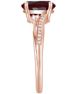 Amethyst (1-1/2 ct. t.w.) & Lab-Grown White Sapphire (1/8 ct. t.w.) Swirl Ring in 14k Gold-Plated Sterling Silver (Also in Additional Gemstones)