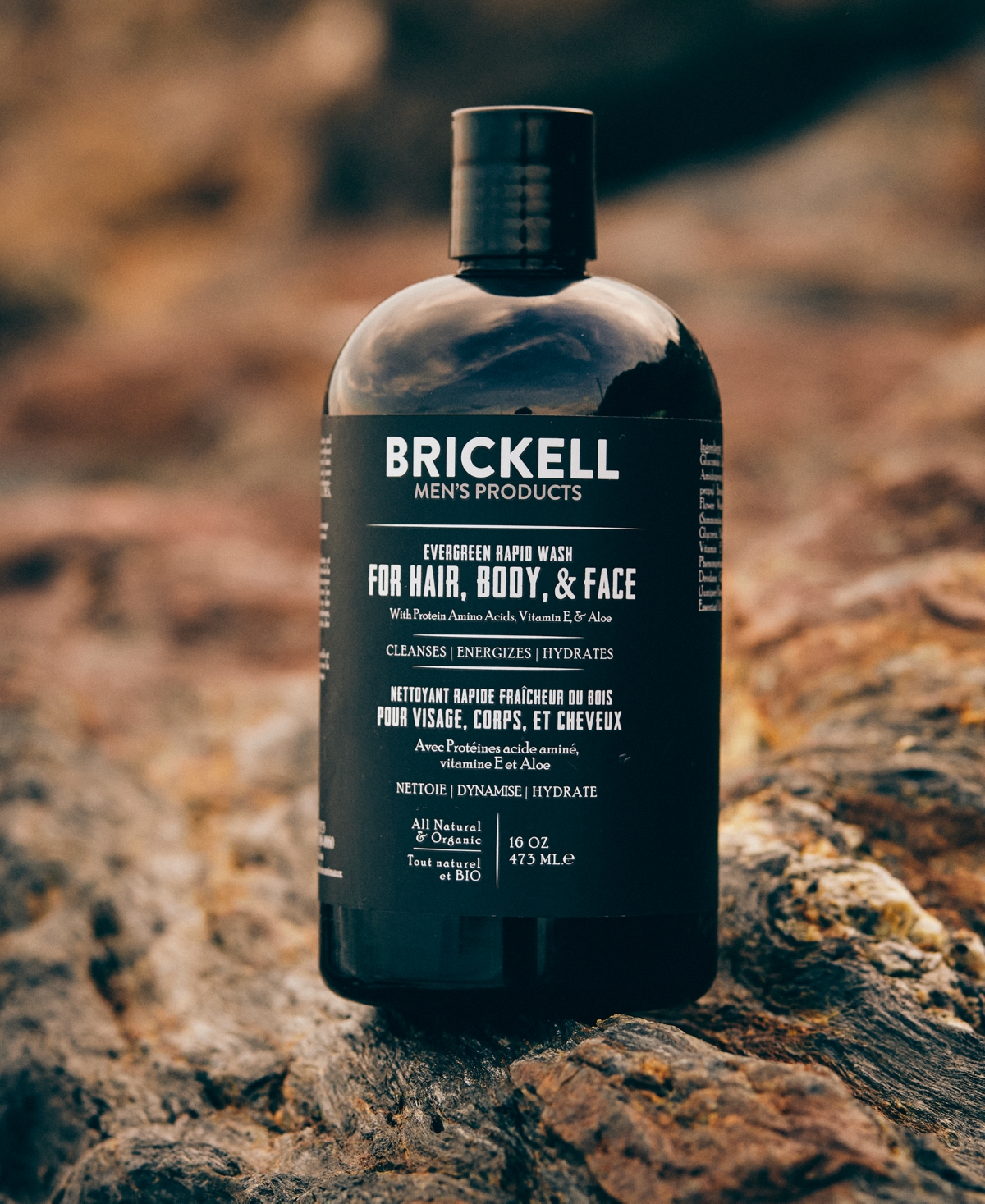 Shop Brickell Mens Products Brickell Men's Products Evergreen Rapid Wash For Hair, Body & Face, 16 oz In No Color