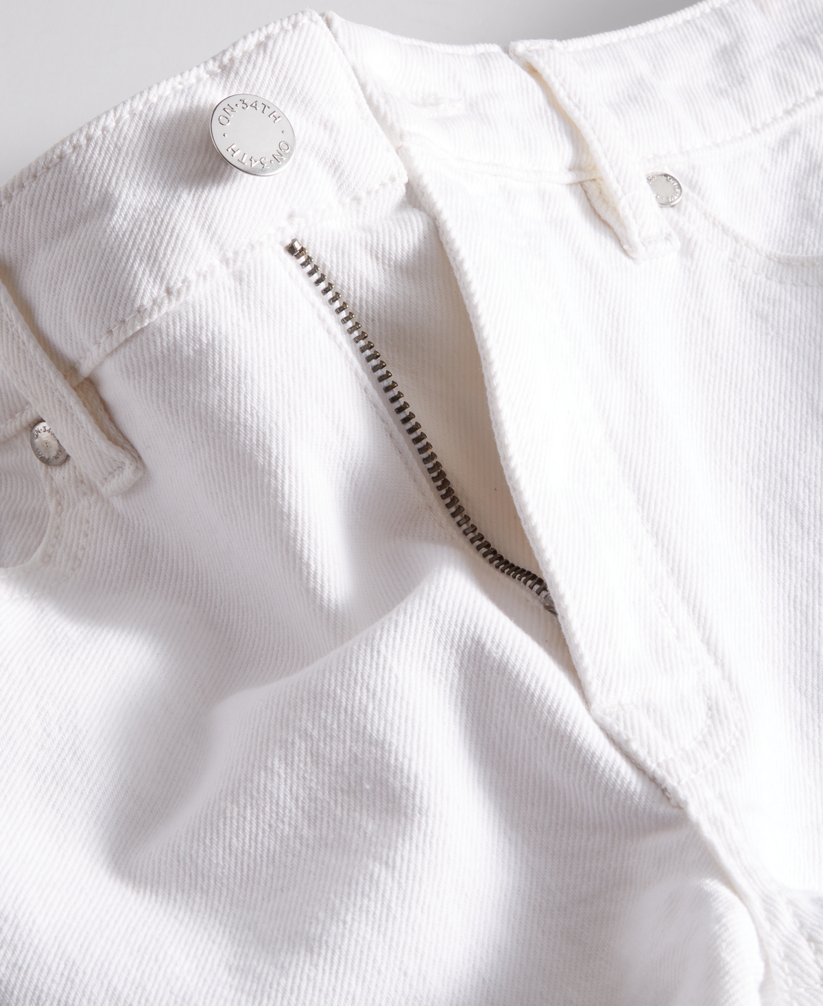 On 34th Women's High Rise Raw-Hem Jean Shorts, Created for Macy's