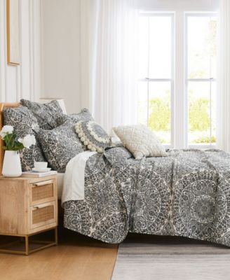 Southshore Fine Linens Ashanti 6 Piece Quilt Set, Twin/twin Xl In Gray