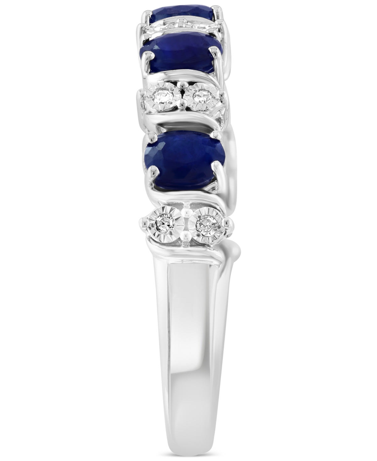 Effy Emerald (1-1/20 ct. t.w.) & Diamond (1/20 ct. t.w.) Ring in Sterling Silver (Also in Ruby & - Sapphire