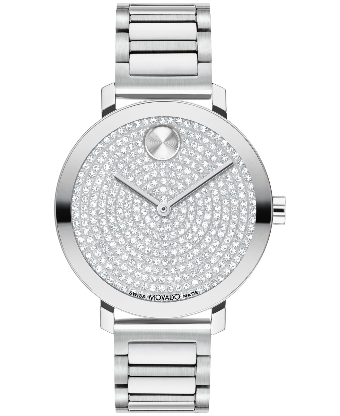 Женские часы Movado Bold Evolution 2.0 Swiss Quartz Silver-Tone Stainless Steel Watch 34mm — фото 1