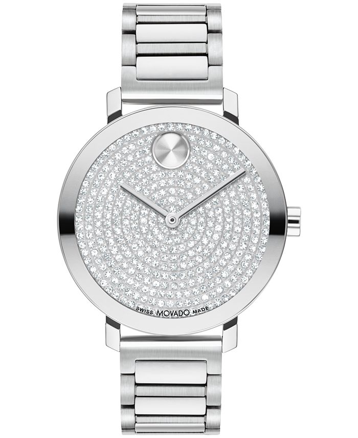 Movado bold women's silver on sale watch
