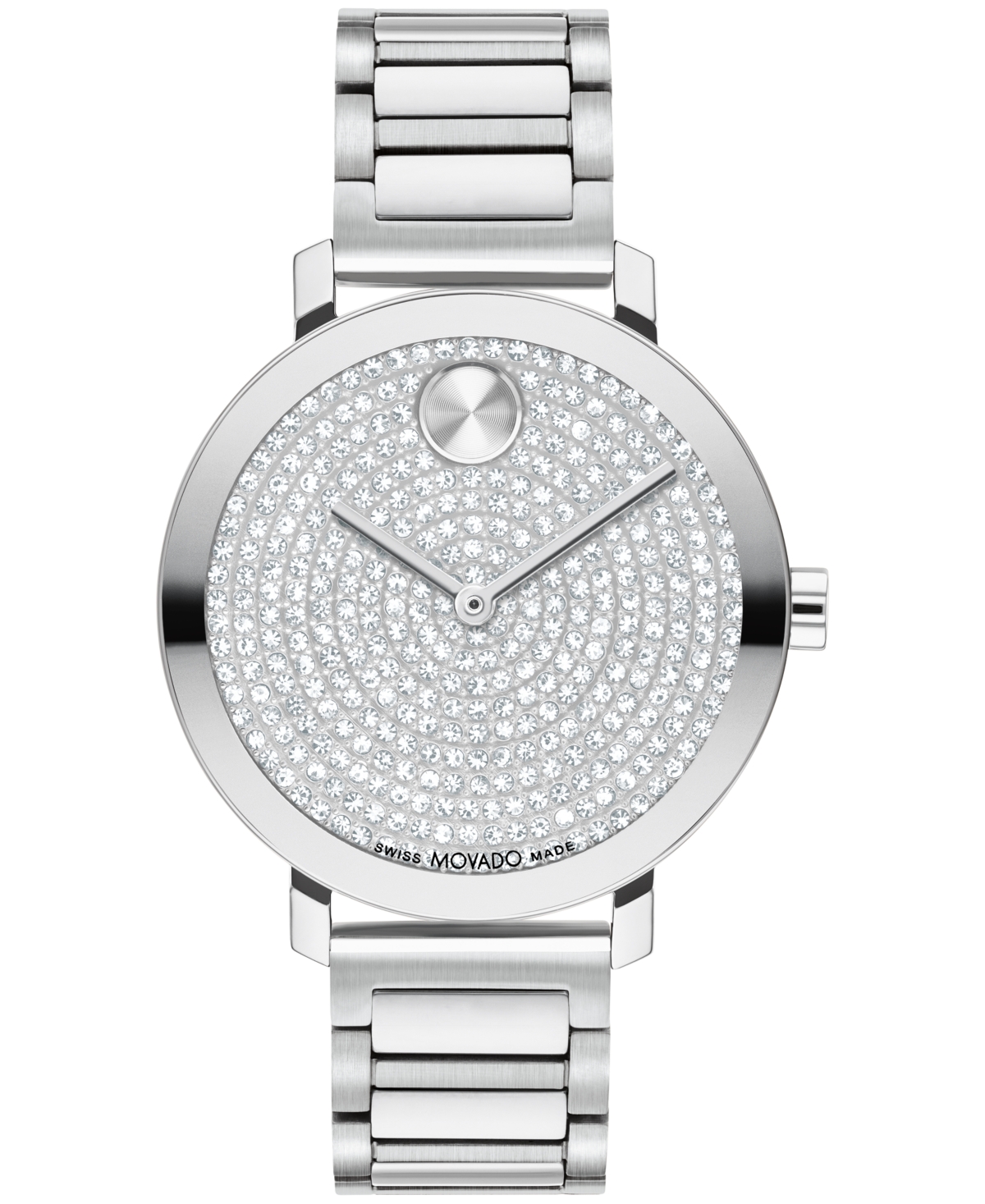 Shop Movado Women's Bold Evolution 2.0 Swiss Quartz Silver-tone Stainless Steel Watch 34mm
