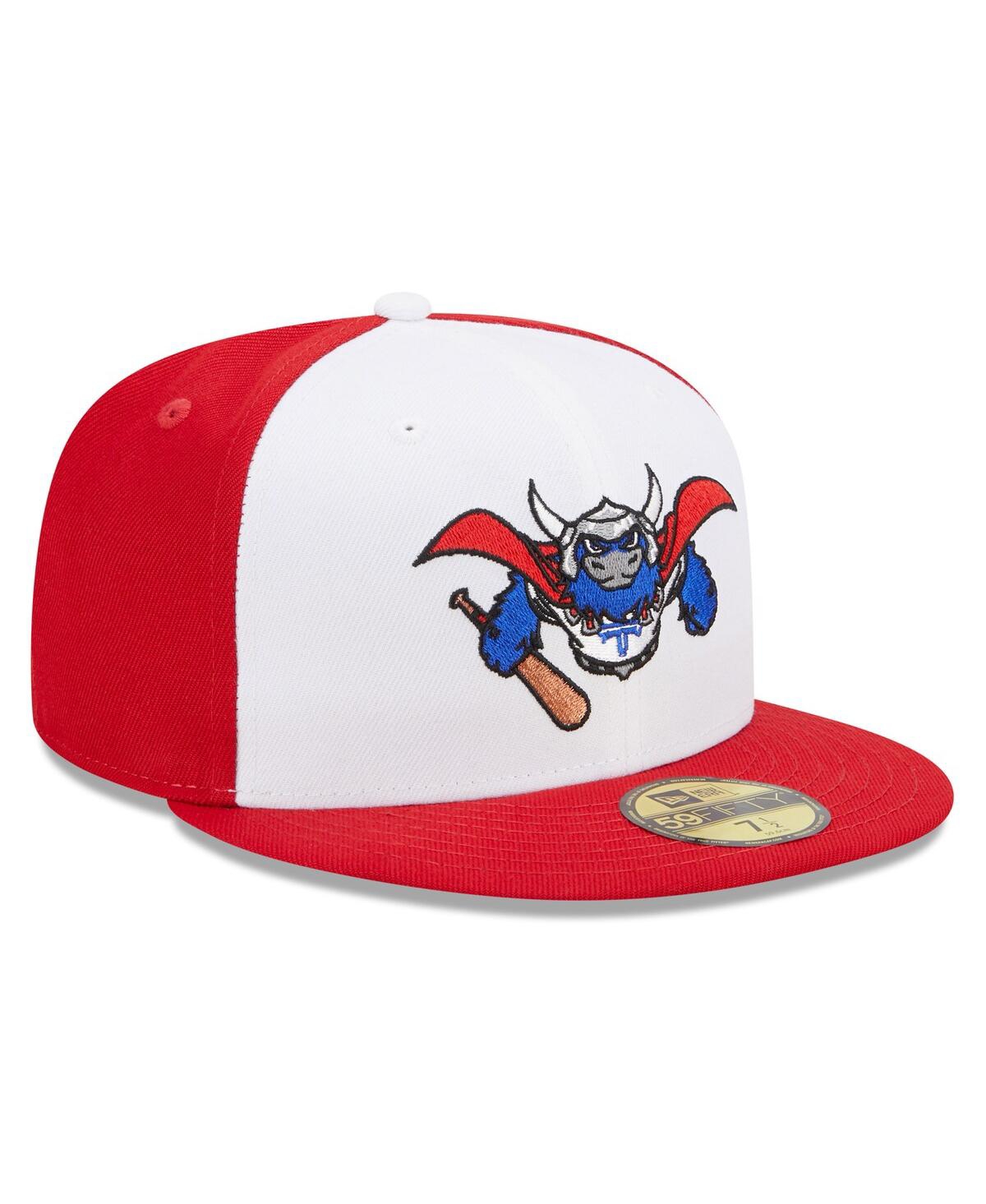 New Era Men's  White, Red Tulsa Drillers Marvel X Minor League 59fifty Fitted Hat In White,red