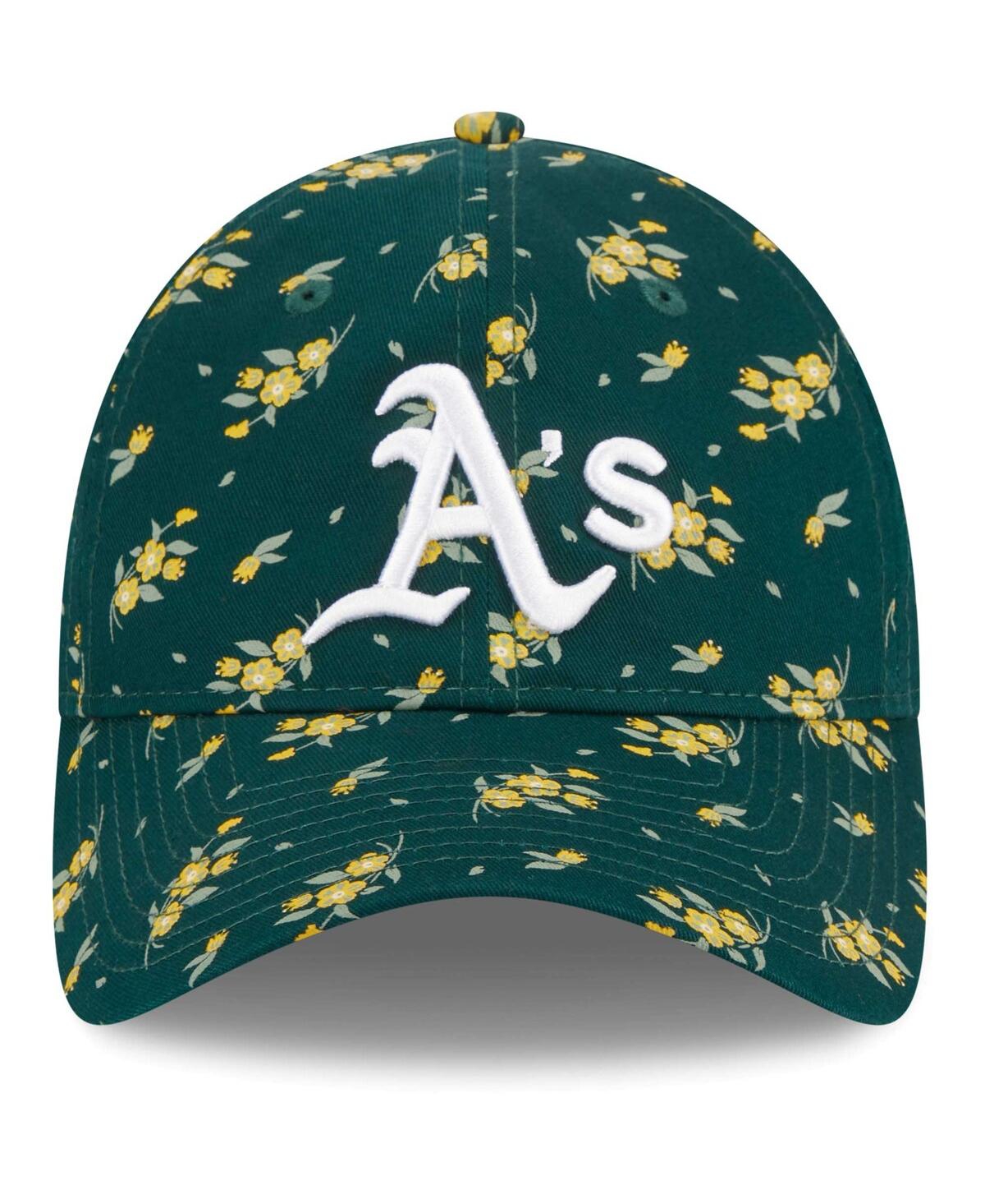 New Era Youth  Green Oakland Athletics Bloom 9twenty Adjustable Hat In Green