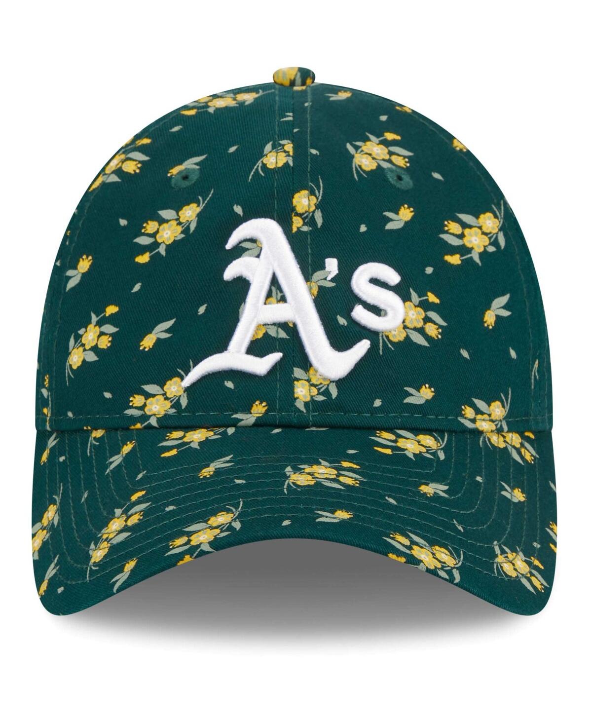 Shop New Era Big Boys And Girls  Green Oakland Athletics Bloom 9twenty Adjustable Hat