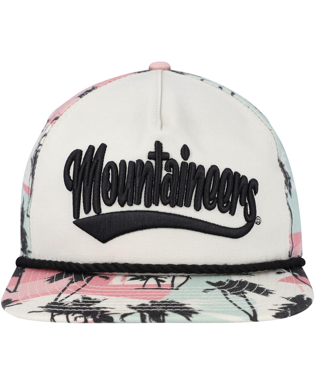 Men's New EraWest Virginia Mountaineers High Tide Golfer Snapback Hat - Cream