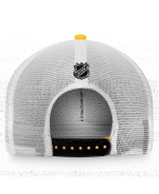 Men's Gold, White Pittsburgh Penguins Authentic Pro Trucker Snapback Hat