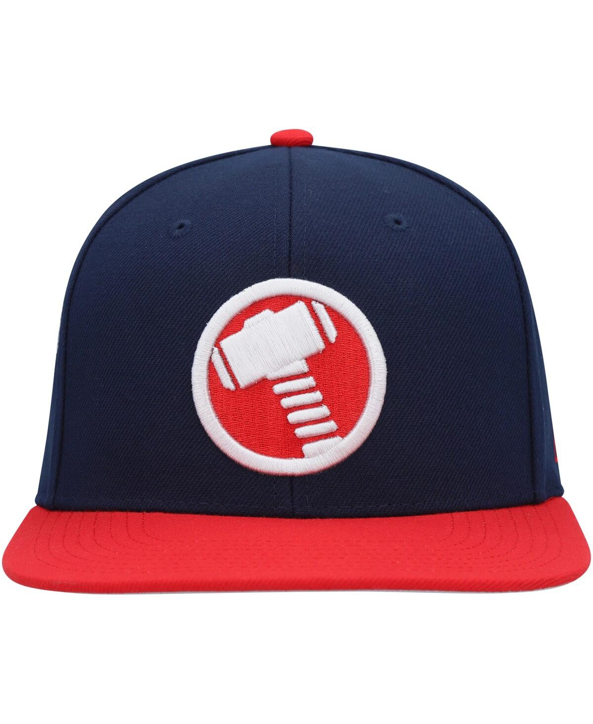 Shop Marvel Men's  Navy, Red Thor Snapback Hat In Navy,red
