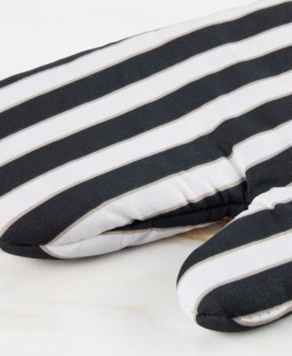 Botanical Stripe Oven Mitt 2-Pack Set, 7" x 13"