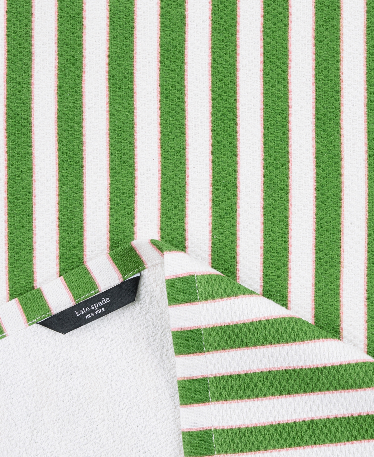 Kate Spade Botanical Stripe Kitchen Towels 4-pack Set, 17" X 28" In Multi