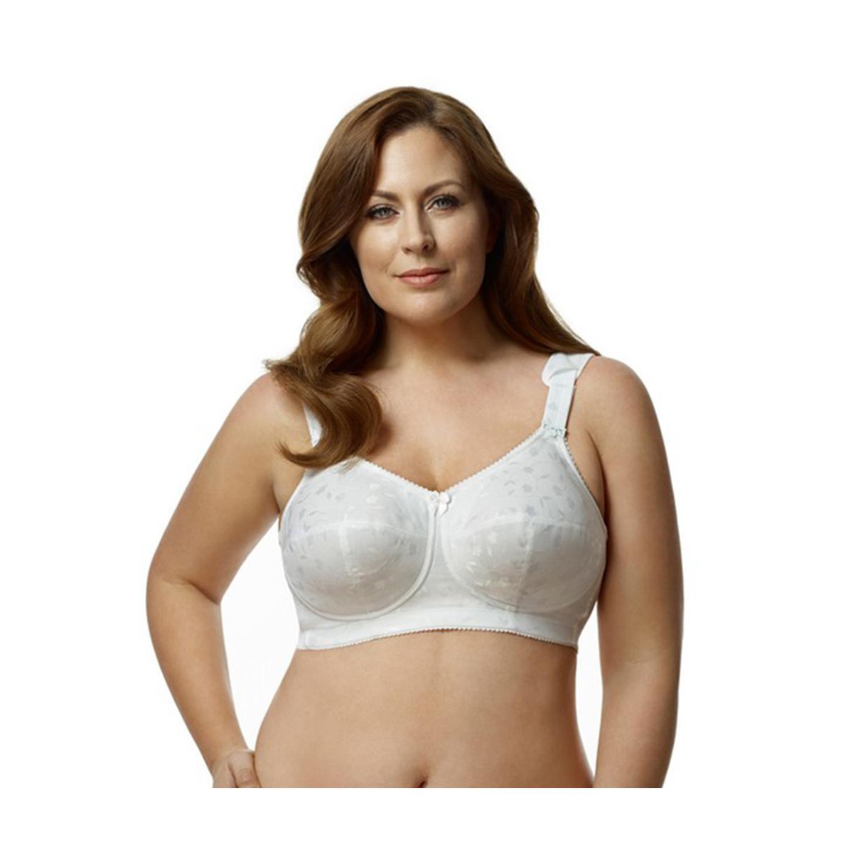 Elila Swiss Embroidered Soft Cup Wire-Free Bra - Black - Curvy